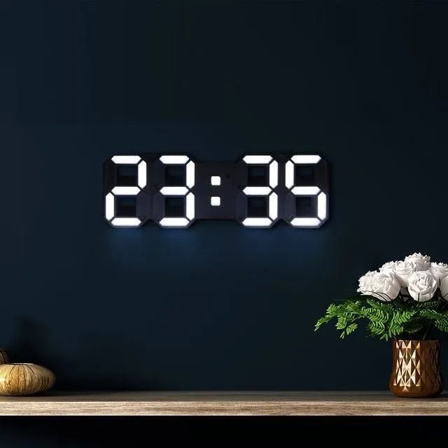3D LED Wall Clock - Effortlessly Read Time in Bright Clarity Anytime