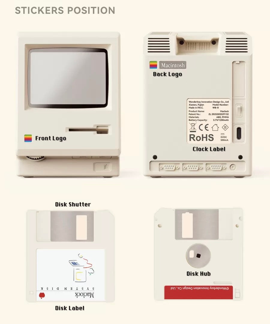 Retro Computer Style Digital Alarm Clock