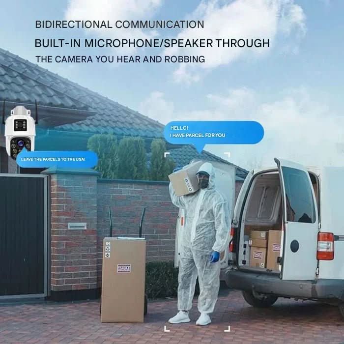 360-Degree View Wireless Security Camera with Solar Panel – 4K Resolution