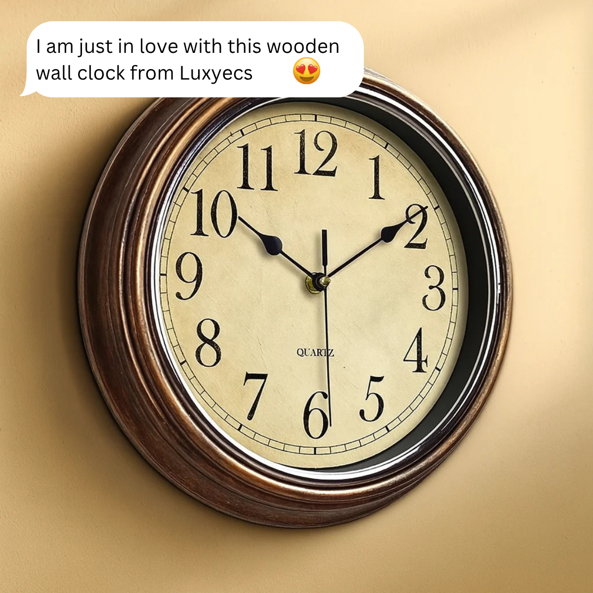 Timeless Elegance Silent Wooden Wall Clock - Classic Design