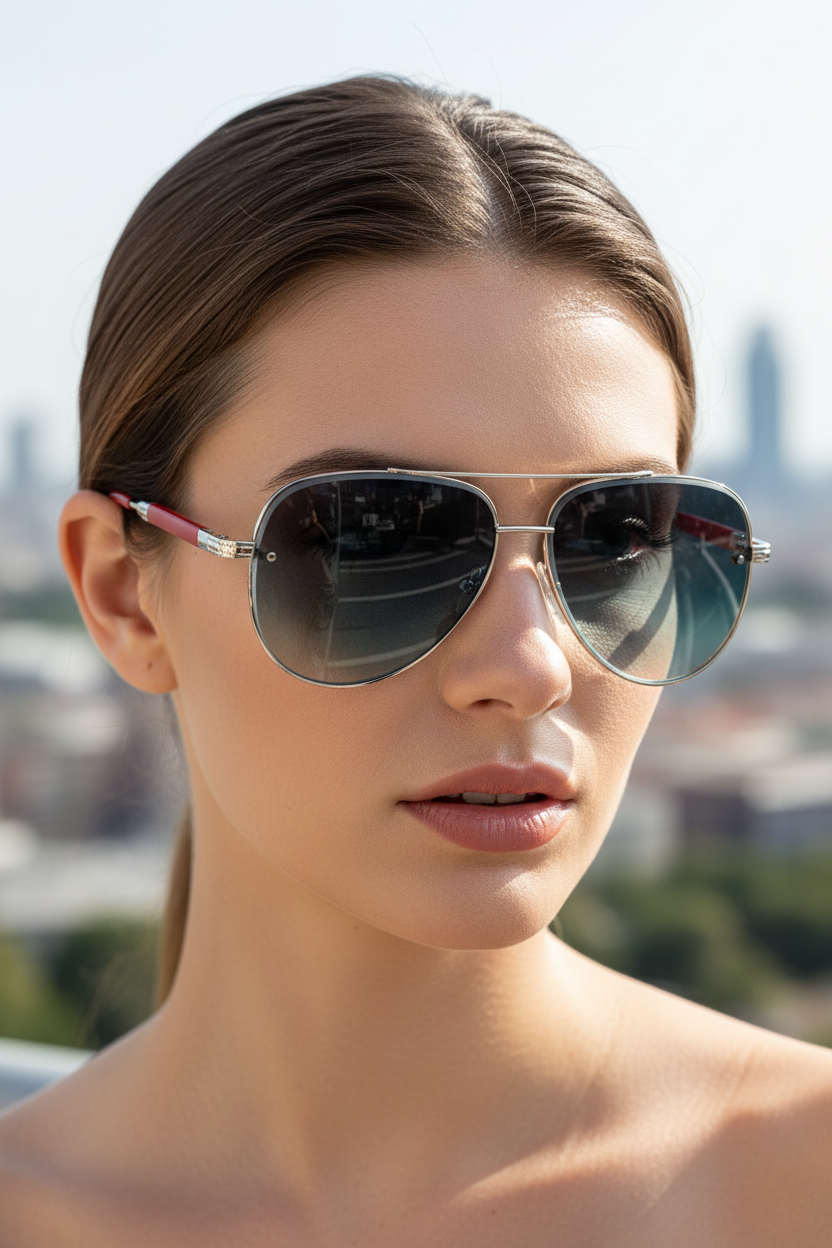 UV400 Anti-Glare Aviator Sunglasses