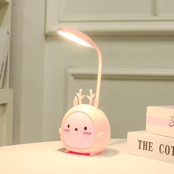 Cartoon LED Table Lamp with Adjustable Neck – Soft Light for Eye Comfort