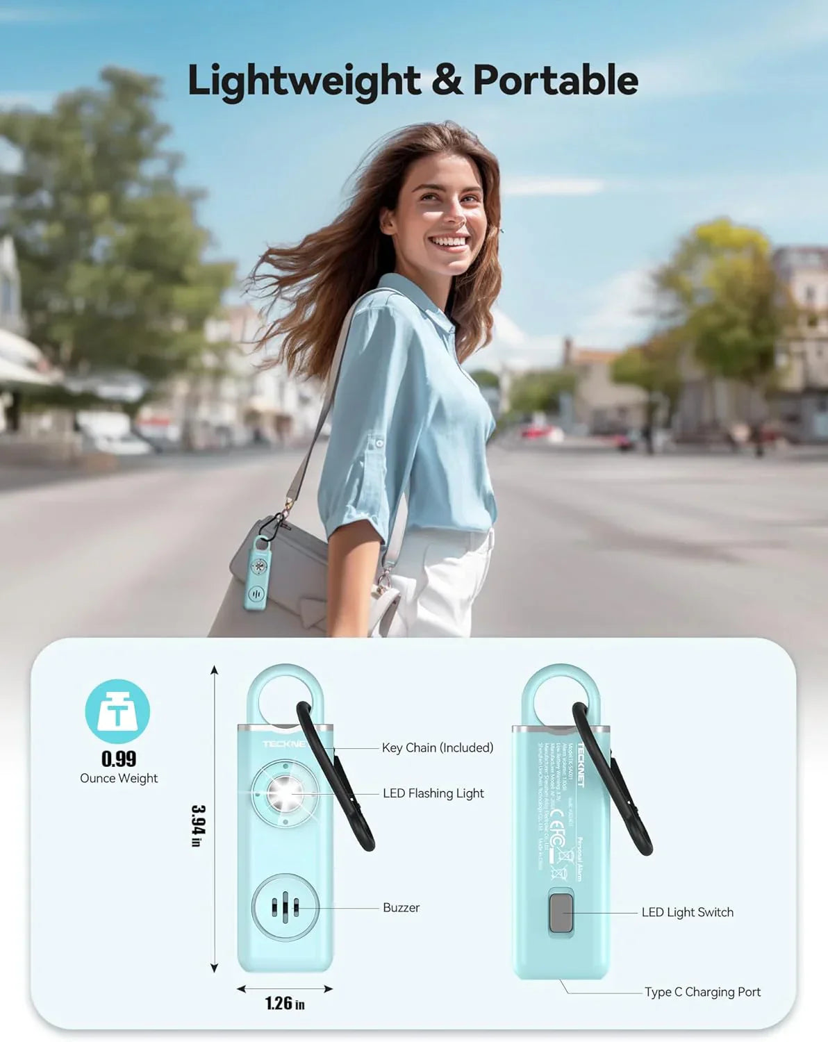 Women's Personal Safety Alarm Keychain