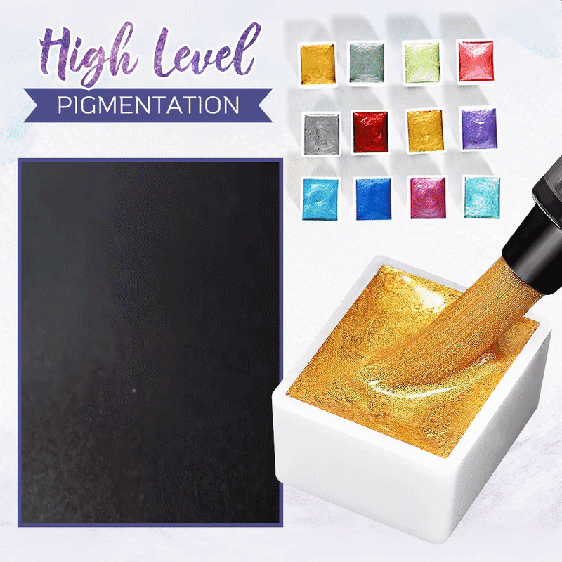 50% DISCOUNT | ArtisticGleam - Metallic Watercolor Paint Set [Last day of discount]