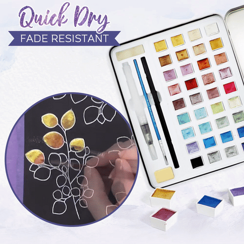 50% DISCOUNT | ArtisticGleam - Metallic Watercolor Paint Set [Last day of discount]