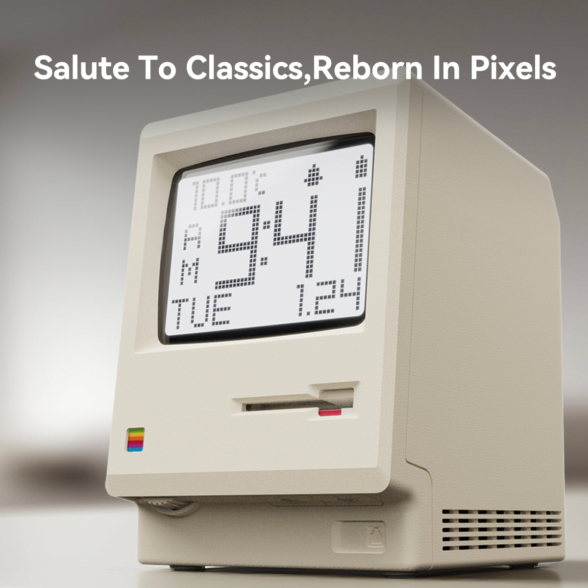Retro Computer Style Digital Alarm Clock