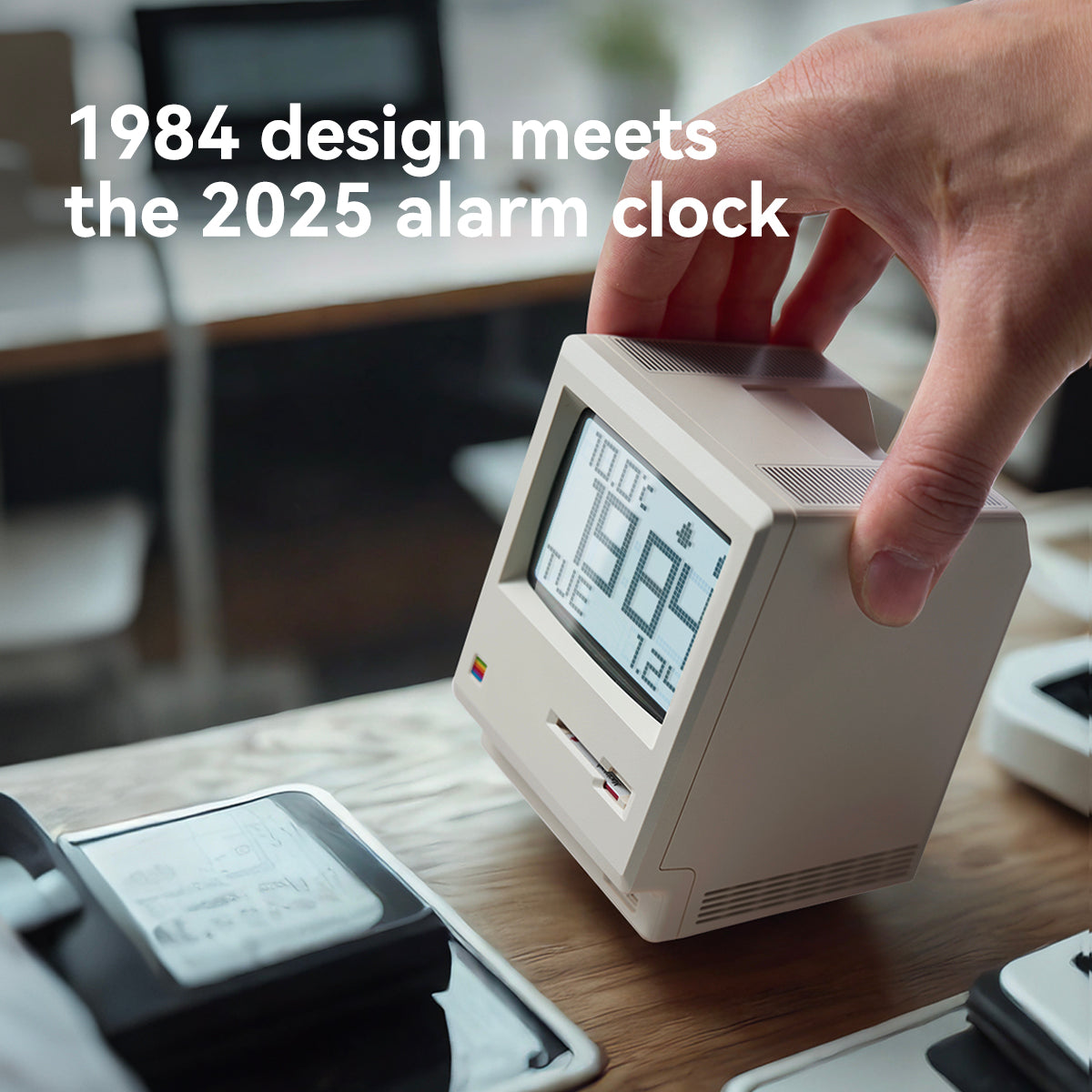 Retro Computer Style Digital Alarm Clock