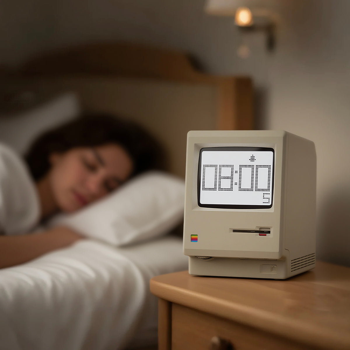 Retro Computer Style Digital Alarm Clock