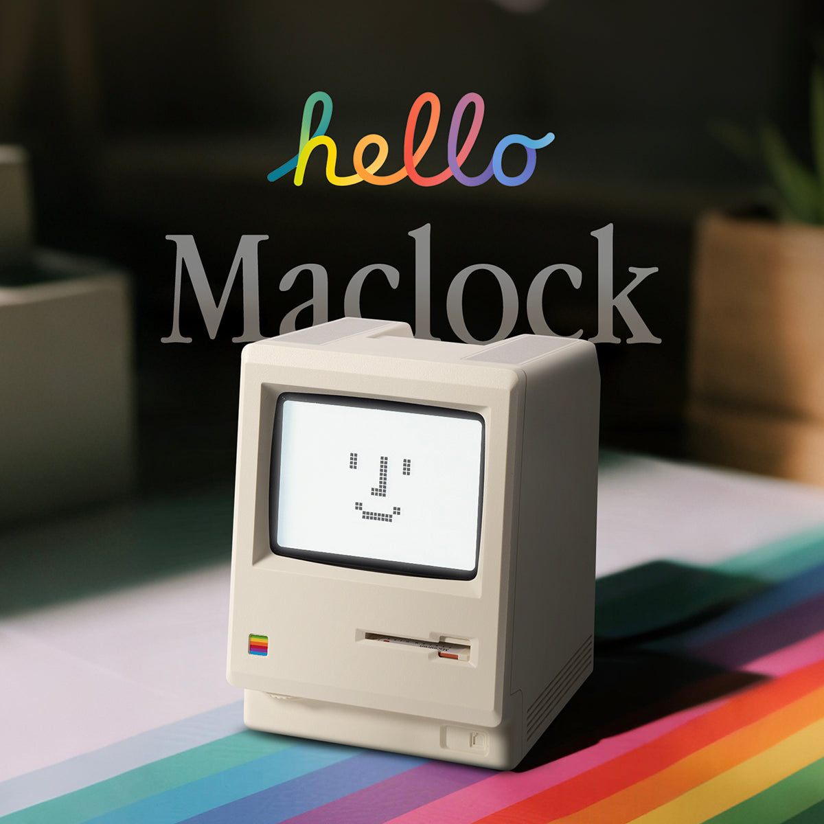 Retro Computer Style Digital Alarm Clock