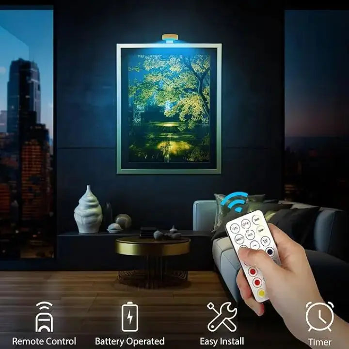 Magnetic LED Light for Stylish Artwork Illumination