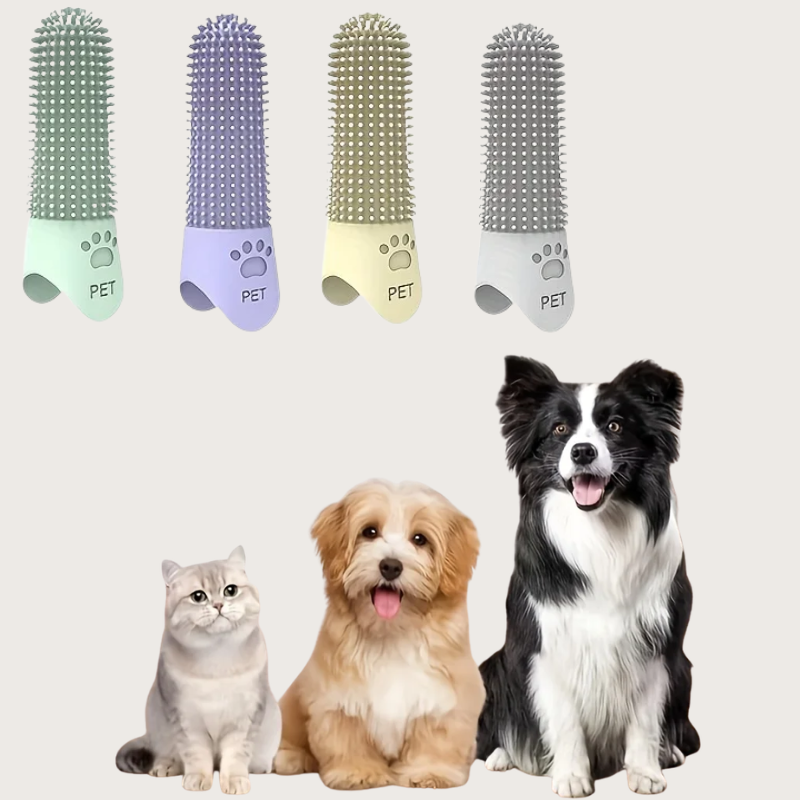 3-Pack Finger Toothbrushes for Dogs and Cats