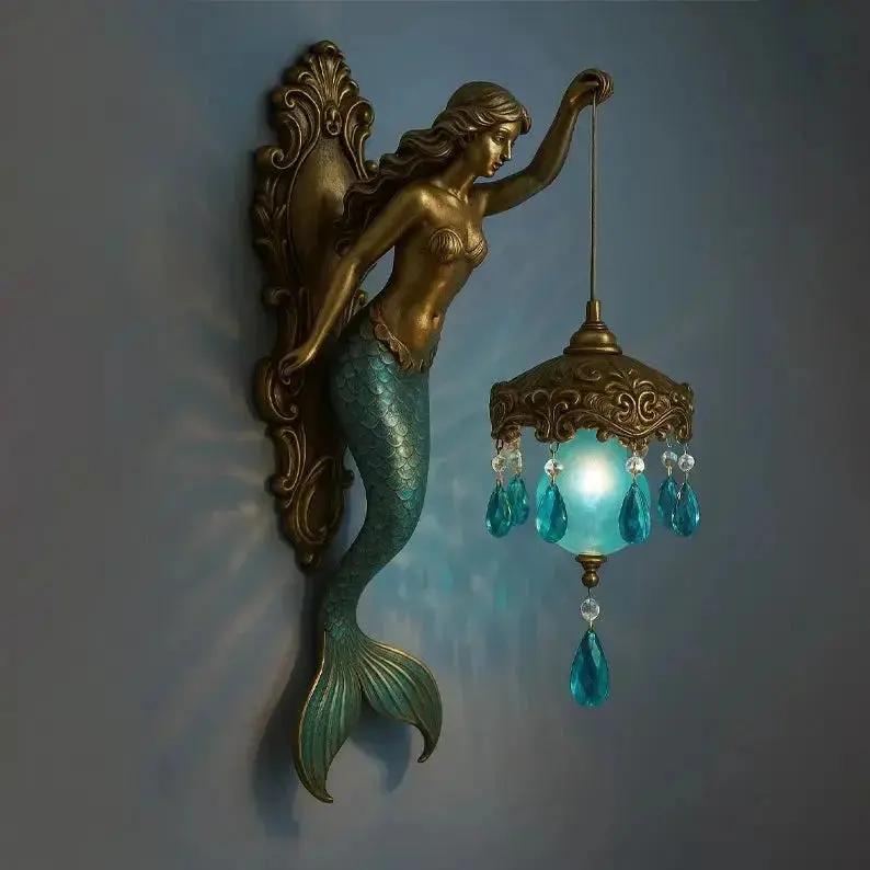 Baroque Style Mermaid Wall Lamp – Romantic Illumination for Your Home