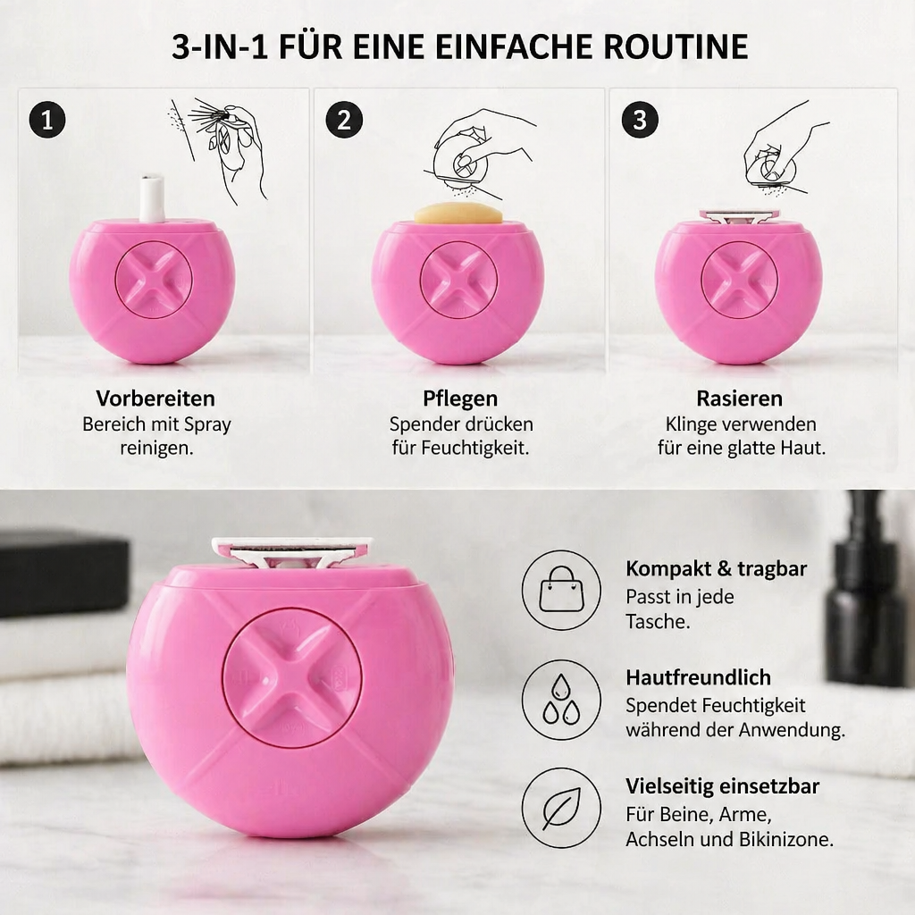 3-in-1 Women's Travel Body Shaver