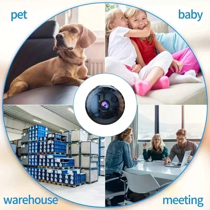 Mini WiFi Security Camera 1080P with Night Vision and Motion Alerts