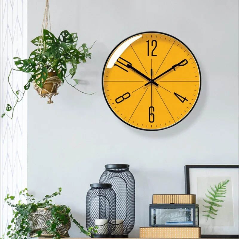 Contemporary Black Wall Clock Featuring Quartz Accuracy