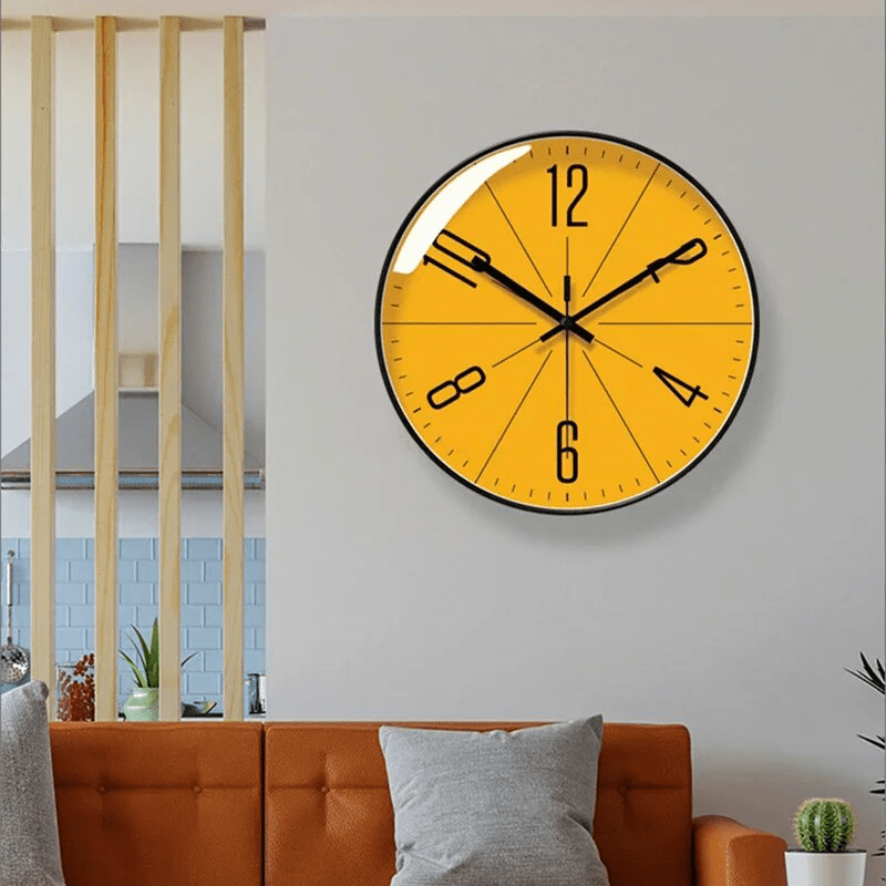 Contemporary Black Wall Clock Featuring Quartz Accuracy