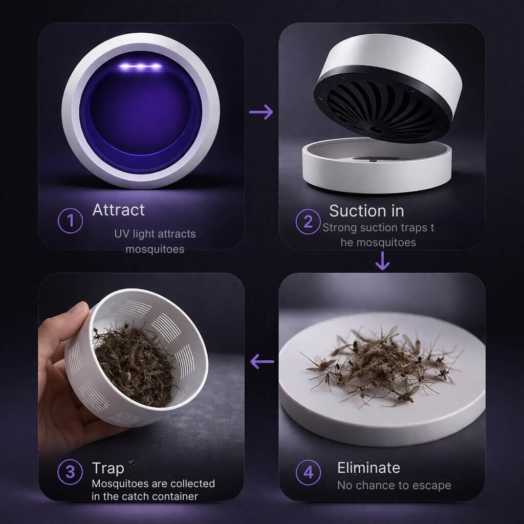 Chemical-Free Mosquito Lamp for Indoor and Outdoor Use