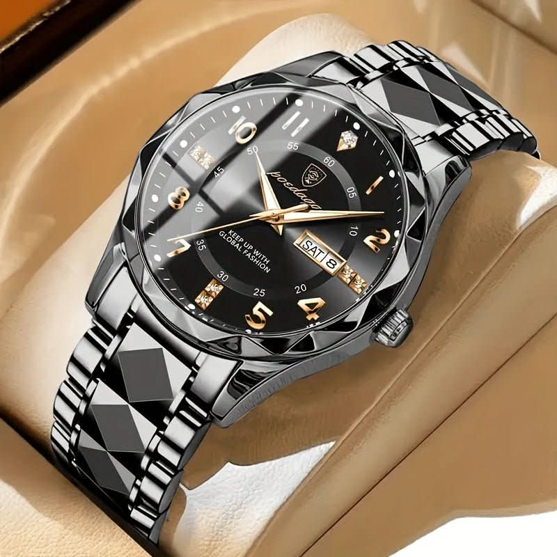 Men's Titanium Sports Watch with Chronograph and Multifunction Features