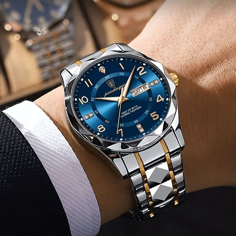 Men's Titanium Sports Watch with Chronograph and Multifunction Features