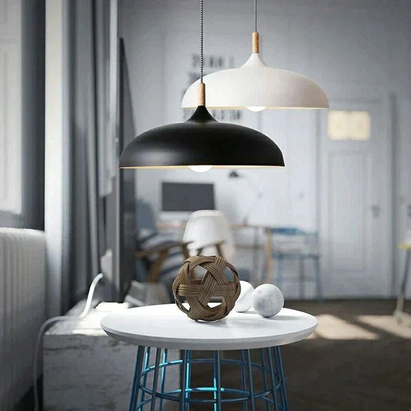 Ceiling Lamp Crafted from Northern Oak