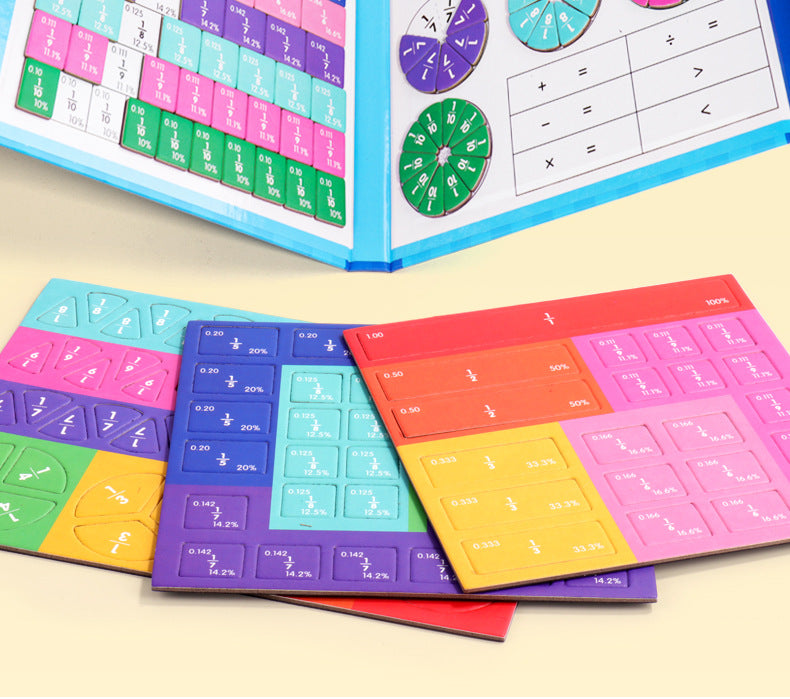 🔥 FLASH SALE 🏅 Montessori Magnetic Fraction Puzzle Book