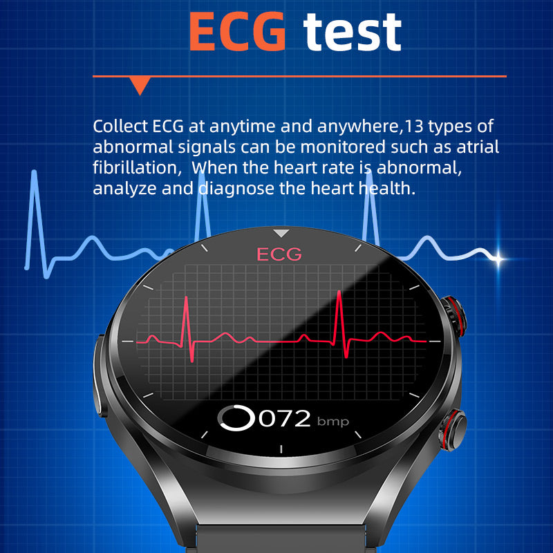 Smartwatch for Health Tracking with ECG and Blood Sugar Monitoring