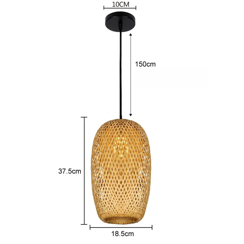 Handcrafted Bamboo Pendant Light – Cozy Glow Through Natural Weave