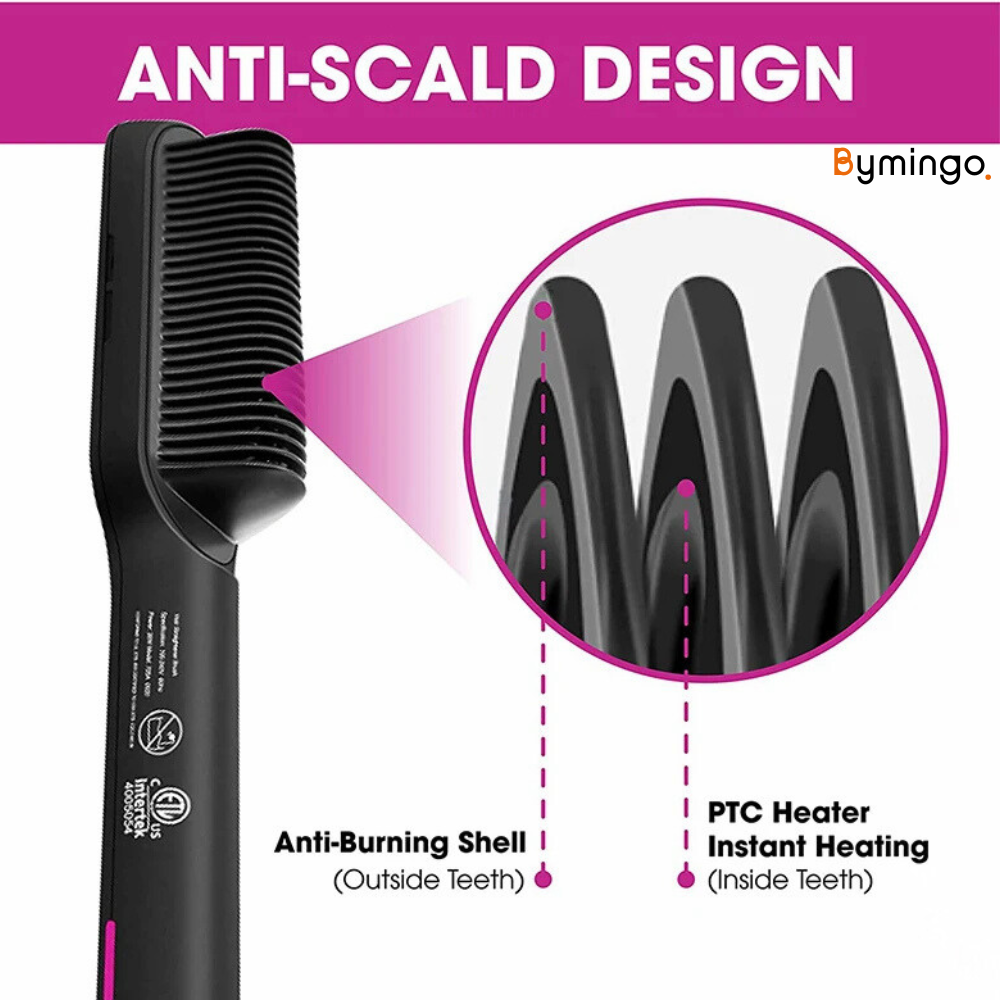 SilkGlide™ Straightening Brush - Smooth and stylish hair in minutes!