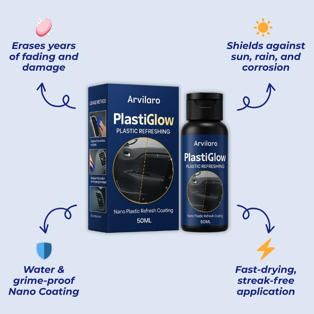 PlastiGlow™ — Revive and Shield Your Plastics with Jaw-Dropping Shine Instantly