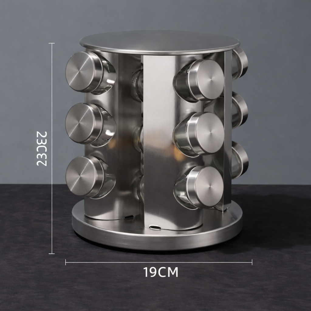 Rotating Spice Rack with 12 Jars