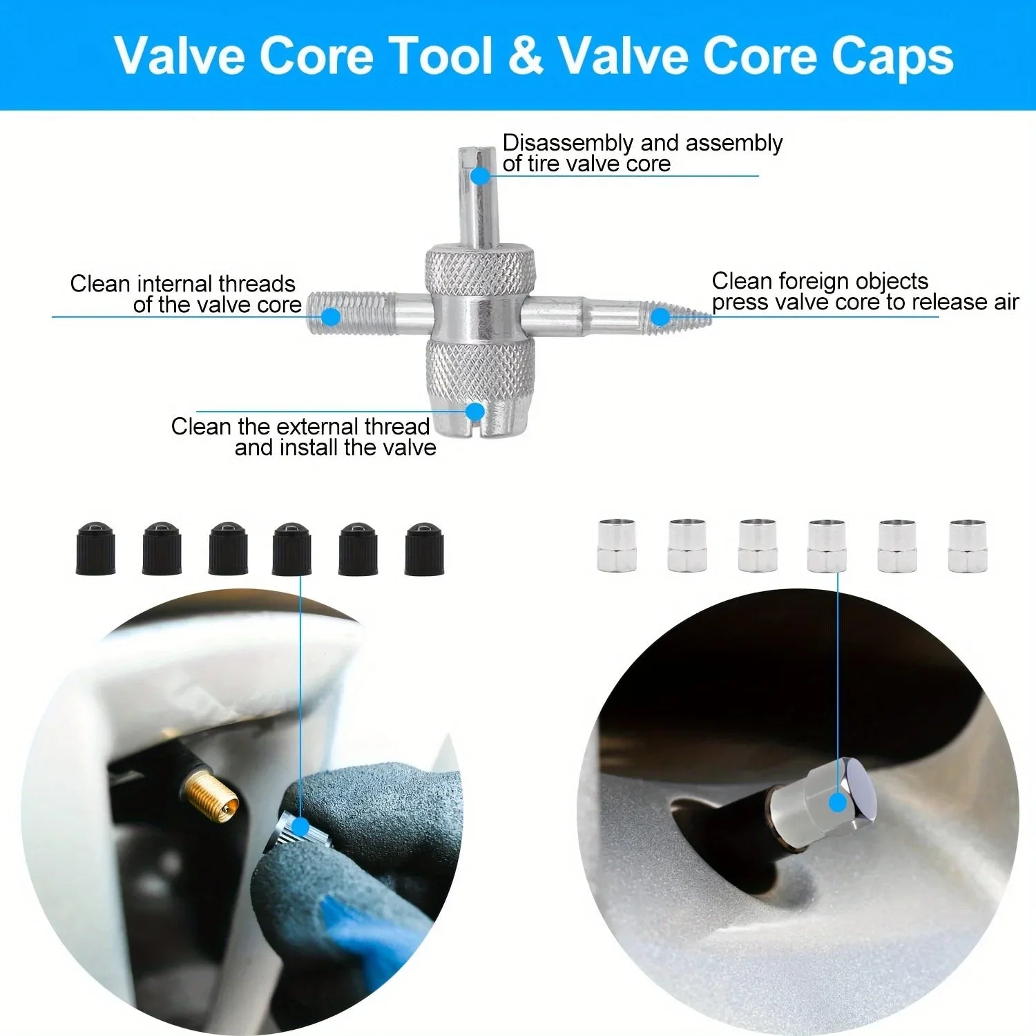 Vehicle Tire Repair Kit for Cars and Motorcycles