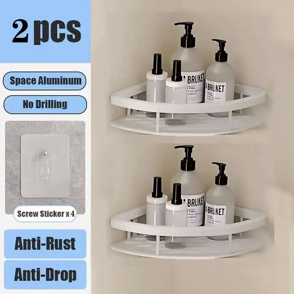 Aluminum Shower Shelf for Easy Installation Without Drilling