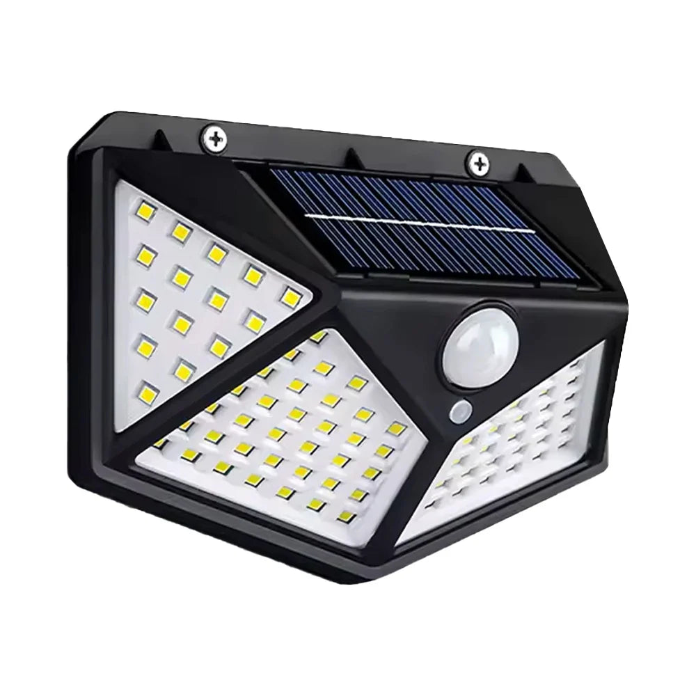 Outdoor Solar Wall Light with 100 LEDs and Motion Sensor