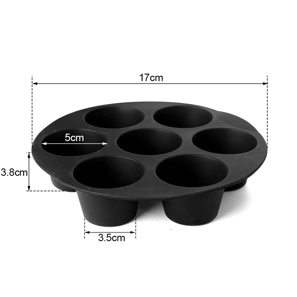 Non-Stick Silicone Baking Mold for Muffins and Desserts – Cupcake Tray for Air Fryers and Ovens