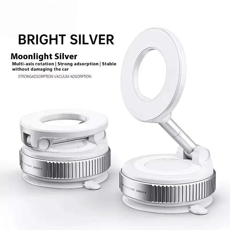 Magnetic Phone Mount with Vacuum Suction Cup – 360° Adjustable
