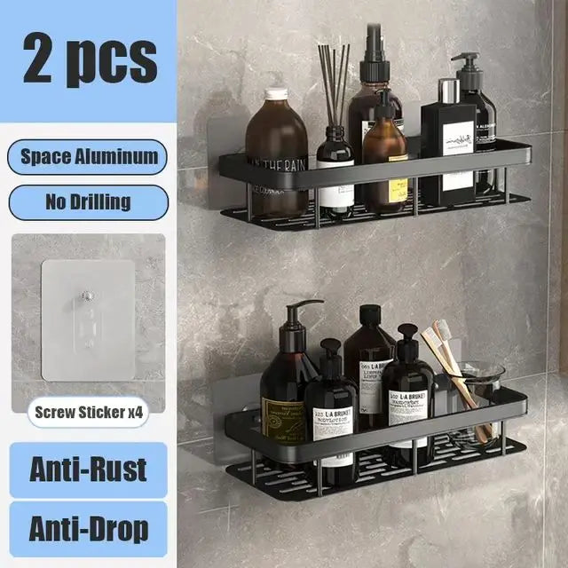 Aluminum Shower Shelf for Easy Installation Without Drilling