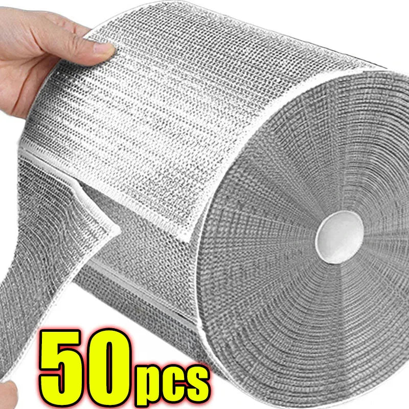 Double-Sided Metal Scrubbing Cloth for Kitchen Use