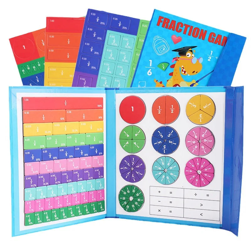 🔥 FLASH SALE 🏅 Montessori Magnetic Fraction Puzzle Book