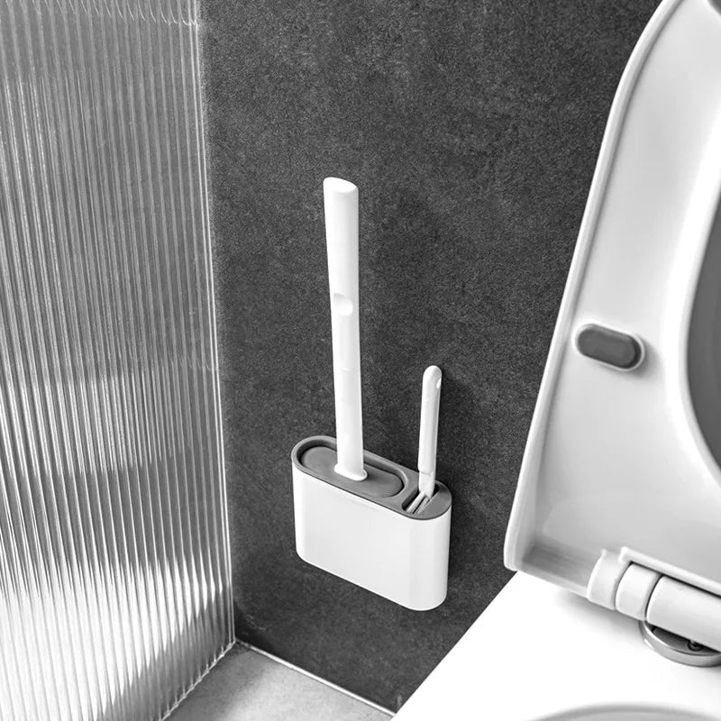 Silicone Toilet Brush with Wall Mount