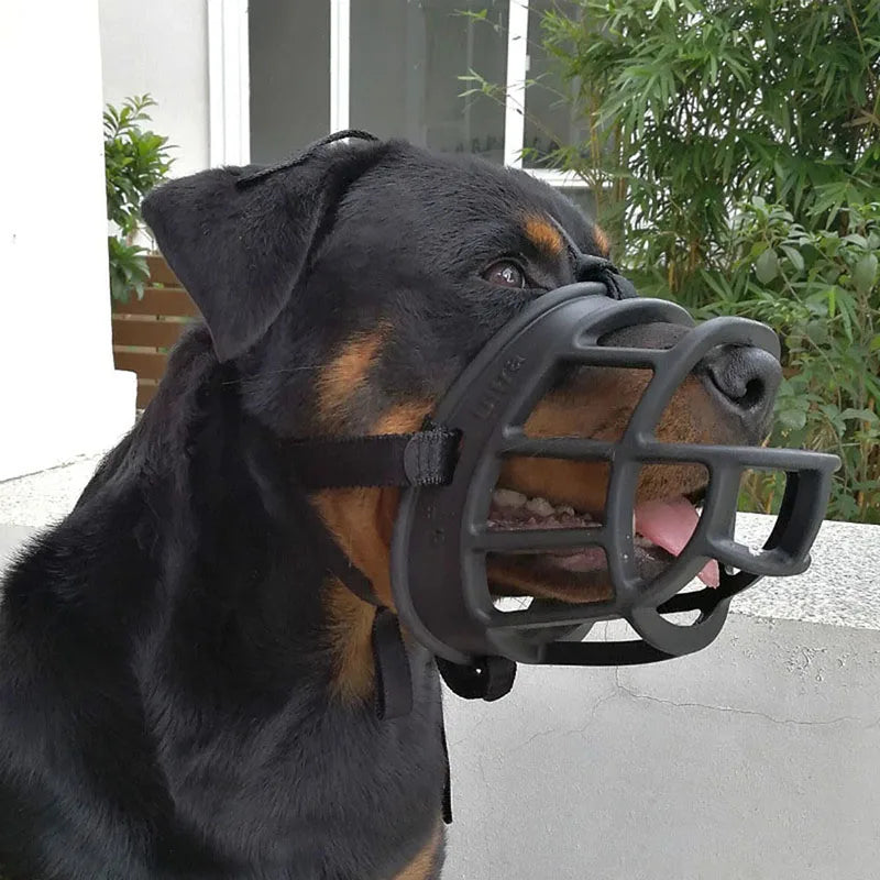 Silicone Dog Muzzle for Bark Control and Bite Prevention, Adjustable Fit