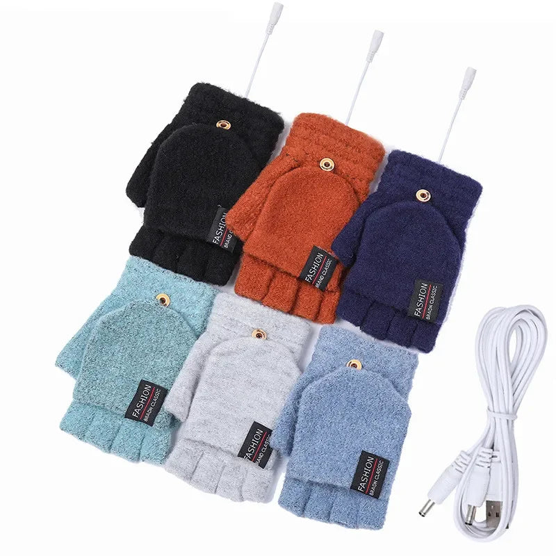 USB Rechargeable Heated Gloves with Three Heat Levels