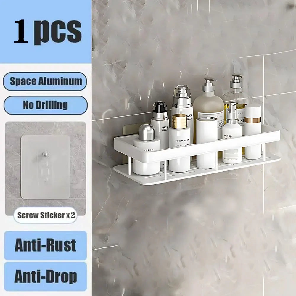 Aluminum Shower Shelf for Easy Installation Without Drilling