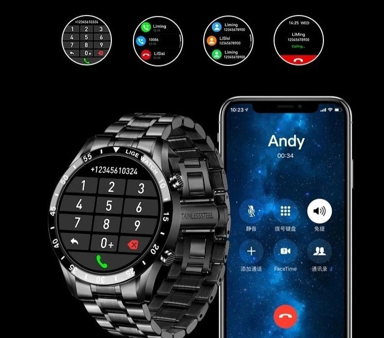 Elegant Multi-Functional Smartwatch with Stylish Design