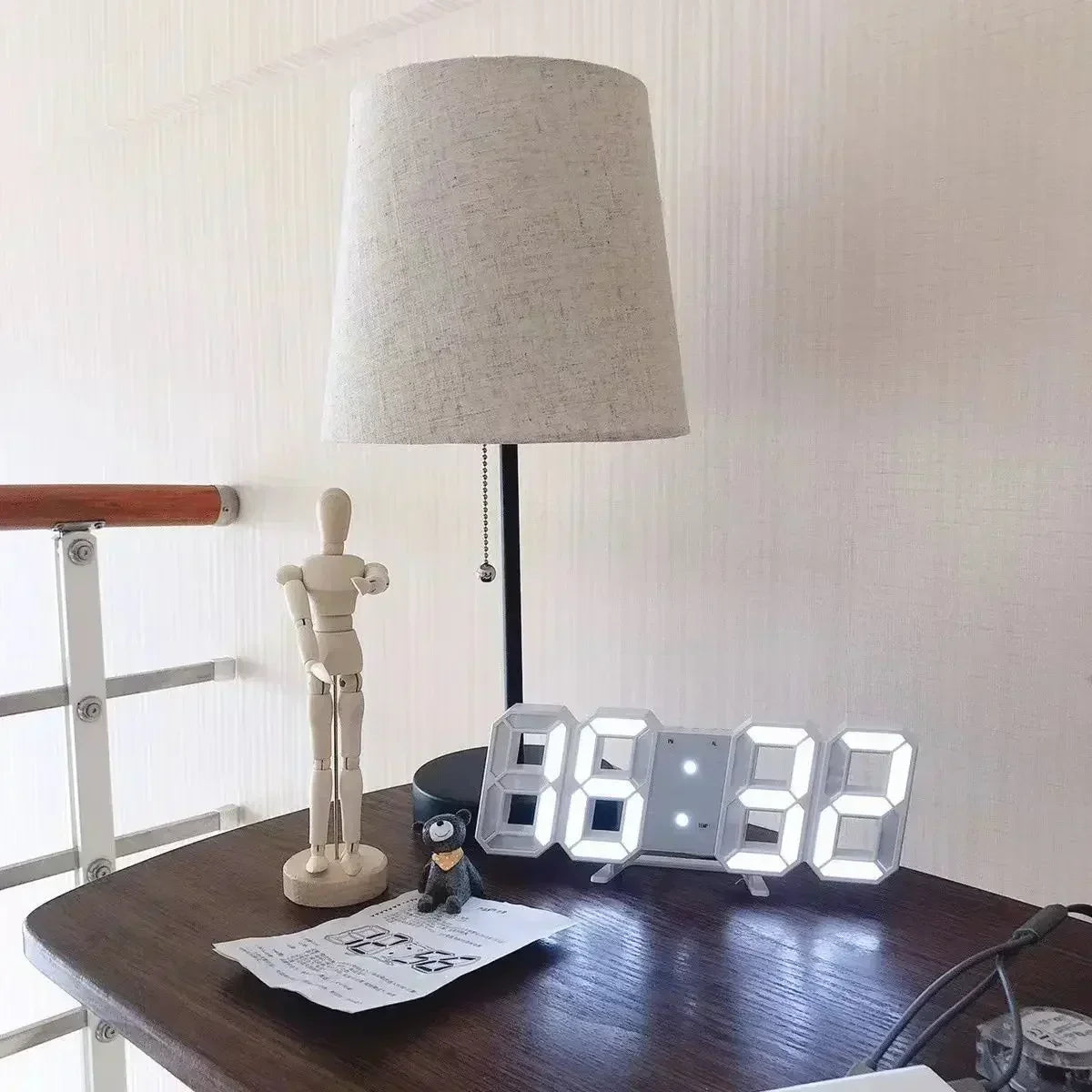 Contemporary 3D LED Clock for Stylish Interiors and Workspaces