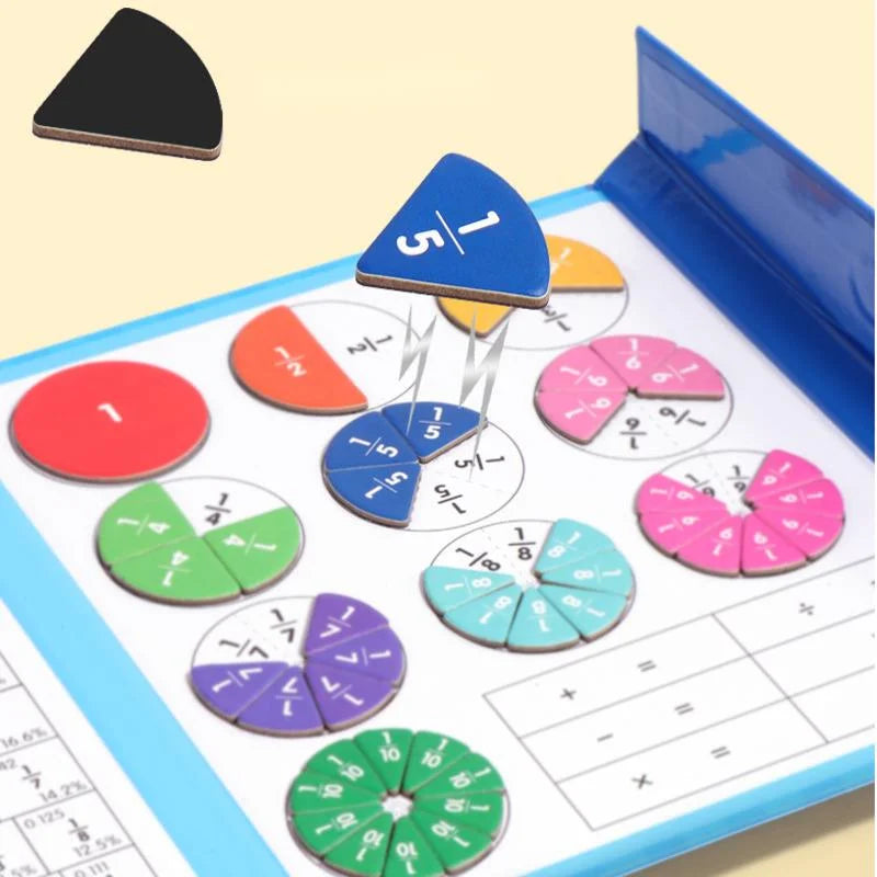 🔥 FLASH SALE 🏅 Montessori Magnetic Fraction Puzzle Book