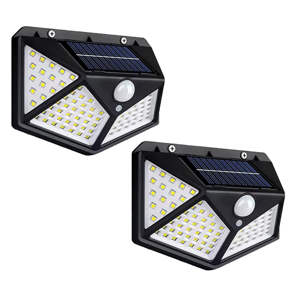 Outdoor Solar Wall Light with 100 LEDs and Motion Sensor