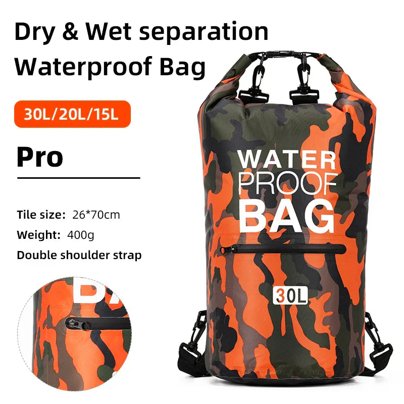 Spacious Travel and Sports Bag – Waterproof Backpack with Wet/Dry Compartments for Swimming and Gym
