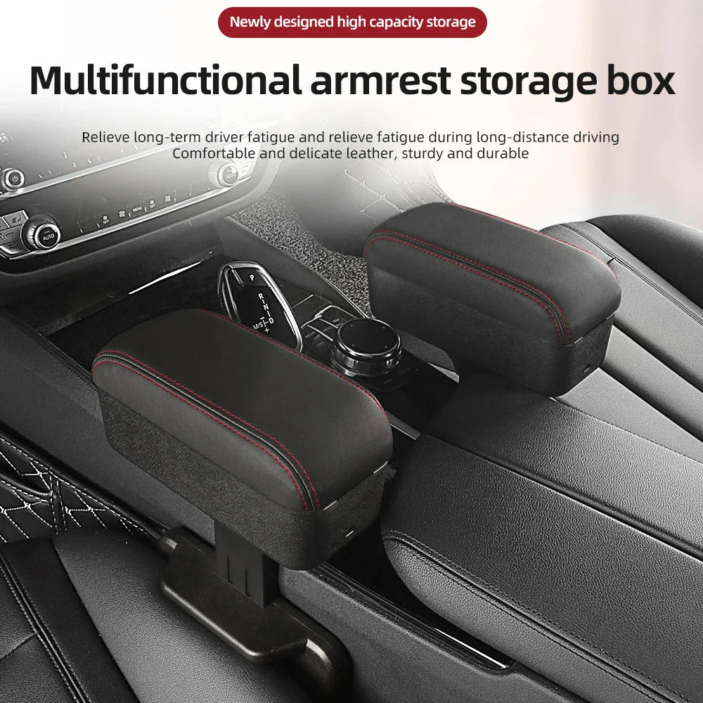 Car Armrest Organizer with Cup Holder