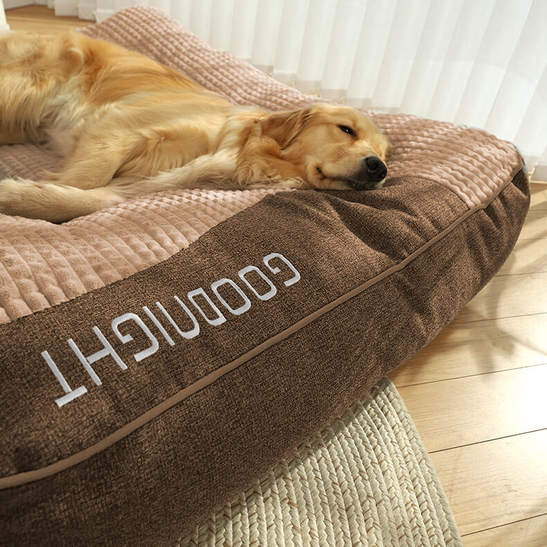 Large Orthopedic Dog Bed with Scratch-Resistant Design for Spinal Support