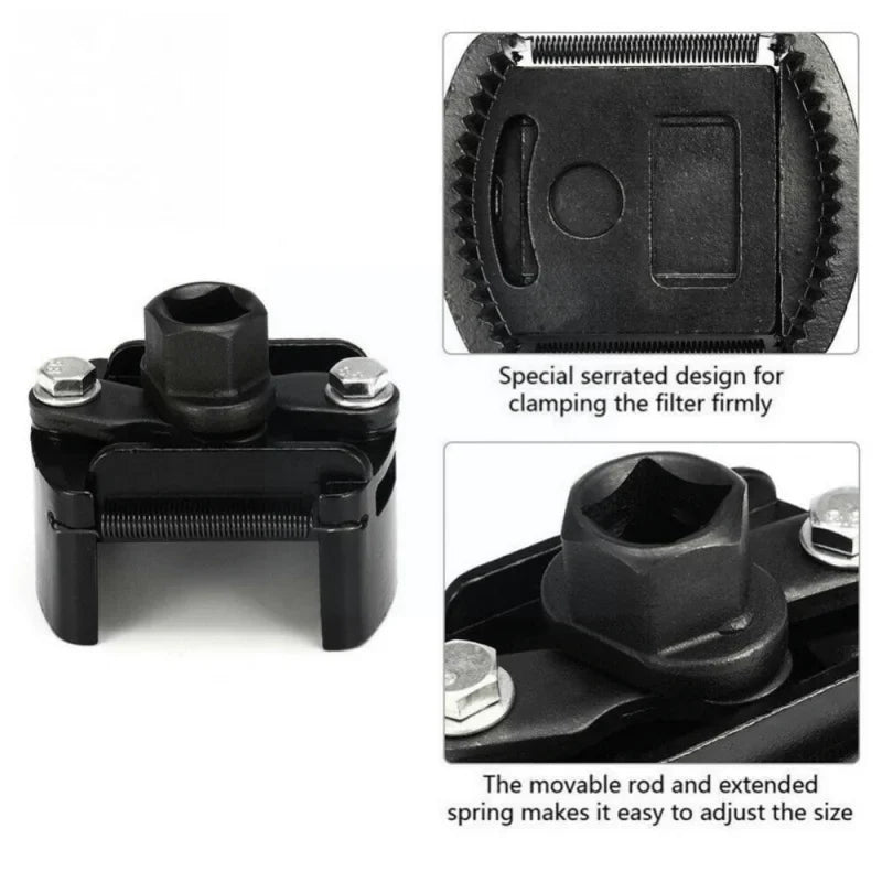 Adjustable Oil Filter Wrench 60–80 mm | 2-Claw Grip for Filters
